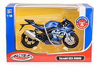 Даффи MSZ Suzuki GSX-R1000 автомобиль металлическая модель синий 1:18 (7525509)