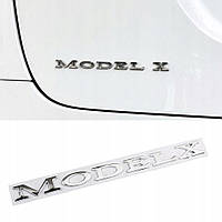 Емблема наклейка на кришку заднього багажника Tesla Model X (1047855-00-A) pm