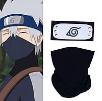 Набір Наруто Какаші Хатаке пов'язка Прихований Лист, бафф, рукавички Naruto