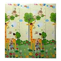 Дитячий килимок CUTYSTAR 180*160*1 см складаний двосторонній антиковзний Dream Animal/Giraffe