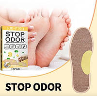 Пластырь в обувь для устранения запаха 10 шт stop odor nm