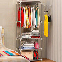 Напольная вешалка для хранения одежды, открытый шкаф органайзер для одежды pm