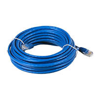 Патч-корд RJ45 9м, мережевий кабель UTP CAT5e 8P8C, LAN, білий pm