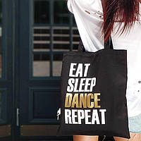 Эко сумка Eat Sleep Dance Repeat (Черная) nm