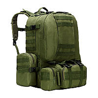 Рюкзак тактический +3 подсумка AOKALI Outdoor B08 75L Green tm