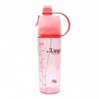 Спортивная бутылка для воды с распылителем New B pink nm