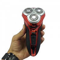 Электробритва для мужчин роторная для влажного и сухого бритья с триммером DSP 60015 Красная pm