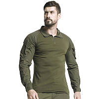 Тактическая рубашка Lesko A655 Green 3XL 40р. мужская с длинным рукавом убакс pm