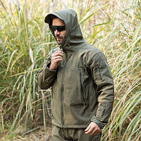 Тактическая куртка Pave Hawk PLY-6 Green M мужская армейская с капюшоном и карманами на рукавах pm