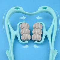 Ручной роликовый массажер на 6 роликов для шеи и тела RD-3052 Массажер для снятия усталости и напряжения pm