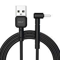 Кабель Golf USB - Type C GC-69 3A 1 метр Black (90748) pm