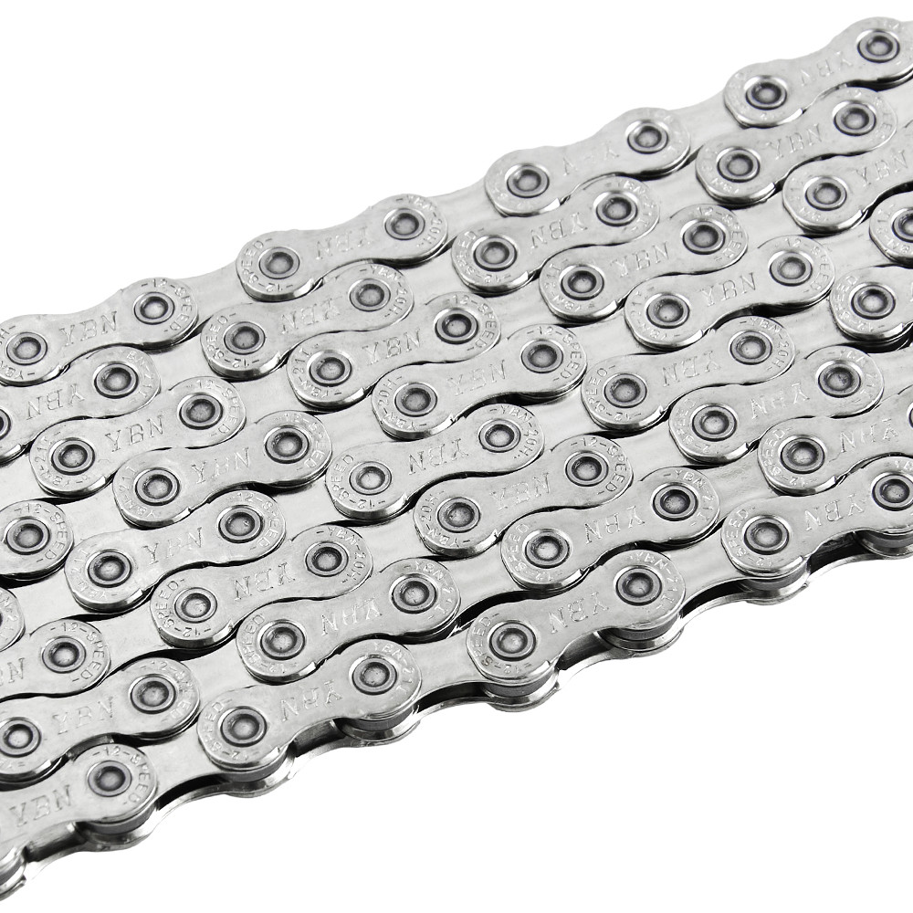 Ланцюг велосипедний Grey's S12 YBN 1/2"х11/128", 12 швидкостей, 126 ланок, Silver/Silver із замком