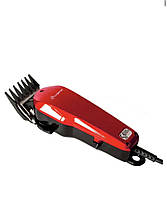 Машинка проводная для стрижки волос с регулировкой длины и насадками Gemei GM-1005 Red pm
