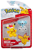 Pokemon Holiday Cubchoo & Pikachu набор боевых фигурок рождественская версия (7615412)