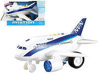 Lean Toys самолет с двигателем белый 1:120 (7565274)