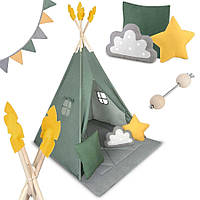 Nukido палатка-вигвам для детей зеленая (7658085)