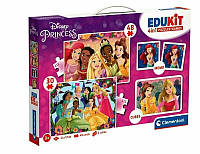 Clementoni Disney Princesses Edukit 4in1 набор игра + пазл (7719532)