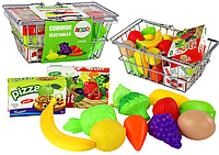 Lean Toys металлическая корзина для покупок с овощами и фруктами. (7721464)