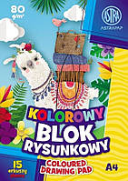 Астра колор-блок тонированная А4 15 листов 80г 10 шт. (7664974)