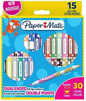 Paper Mate ручки-раскраски двусторонние моющиеся 15 цветов (7632743)