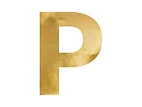 PartyDeco зеркало буква «П» золото 45х60 см (7758875)