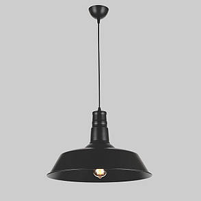 Чорний підвісний 46см світильник лофт (54-6452-1 BK+BK 460), фото 1