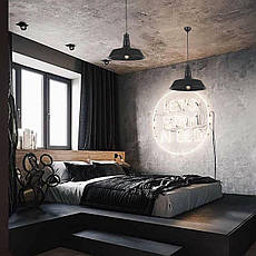 Чорний підвісний 46см світильник лофт (54-6452-1 BK+BK 460), фото 4