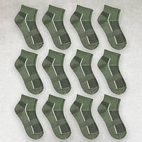 Носки мужские треккинговые хлопок премиум сегмент Олива размер 39-42 12 пар в упаковке