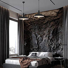 Чорний підвісний 36см світильник лофт (54-6452-1 BK+WH 360), фото 4