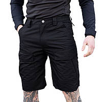 Шорти карго Military тактичні повсякденні з кишенями Ріп-Стоп Black