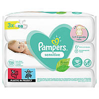 Салфетки влажные для малышей Pampers Sensitive 3х52 шт. (6597780)