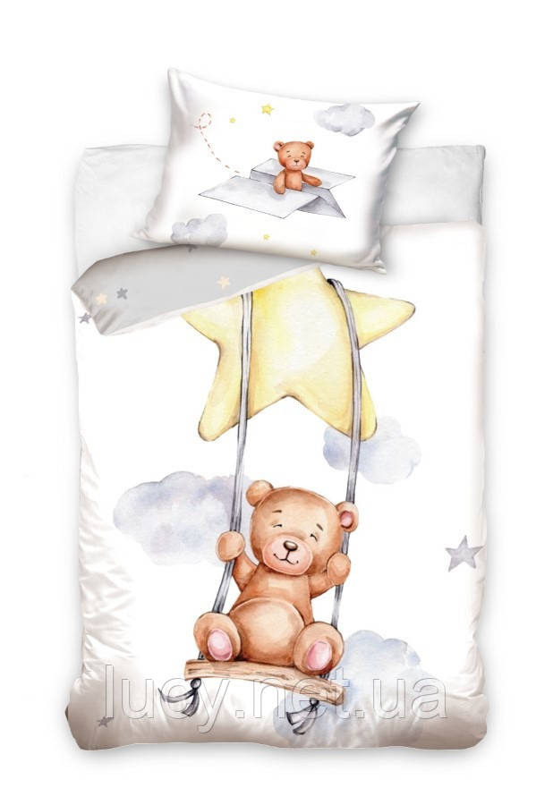 Плюшевий ведмідь, комплект дитячої постільної білизни з 2 предметів, 100х135 см (7381939)
