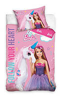 Barbie, комплект постільної білизни з бавовни 2 предмети, 100х135 см (7651030)