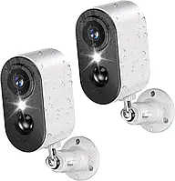 Бездротові камери безпеки LIWAN, камери 2K для домашньої безпеки, внутрішня камера Wi-Fi 2 шт.