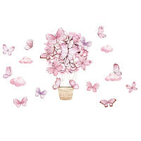 Сипо Бабочки наклейки на стену розовый (7748407)