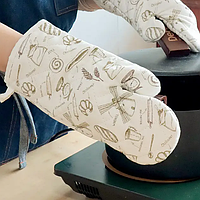 Кухонна рукавичка «Хліб», рукавиця-прихватка текстильна 1 шт  (кремовий)