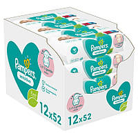 Салфетки влажные Pampers Sensitive 12х52 шт. (6597781)