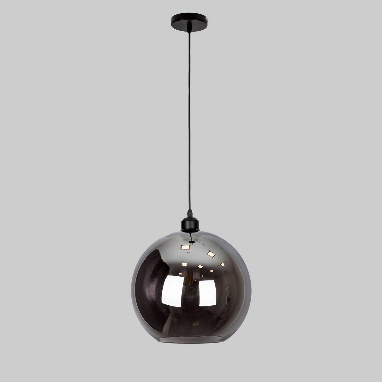 Графітовий 30 см-ШАР скляний підвіс (916-12F-1 BK)
