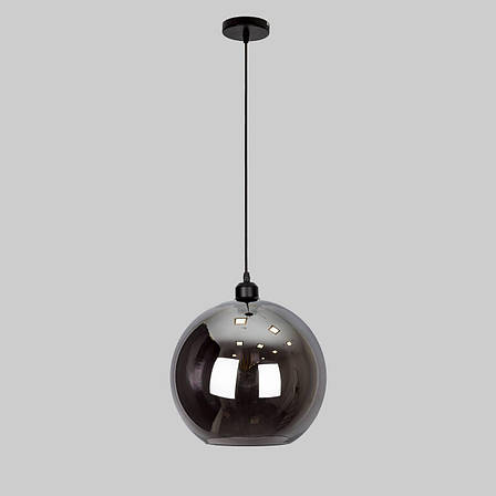 Графітовий 30 см-ШАР скляний підвіс (916-12F-1 BK), фото 1