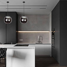 Графітовий 30 см-ШАР скляний підвіс (916-12F-1 BK), фото 5