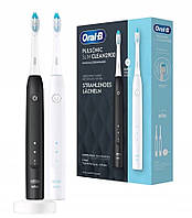 Oral-B электрическая зубная щетка Pulsonic Slim Clean 2900 DUO Черный+Белый 2 шт. (7425720)