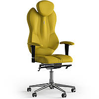 Кресло KULIK SYSTEM GRAND Экокожа с подголовником без строчки Желтый (4-901-BS-MC-0211) FS, код: 1697082