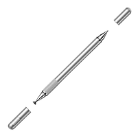 Стилус 2в1(+гелева ручка) сріблястий Golden Cudgel Capacitive BASEUS, фото 3