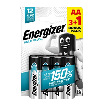 Батарейка лужна AA/LR6 (бл-3+1шт) Energizer Max Plus
