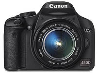 Фотоапарат Canon EOS 450D Double Lens Kit 18-55mm + 135mm 12.4MP f/3.5-5.6 Гарантія 24 місяців + 64GB SD Card