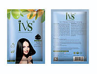 Стойкая краска для волос iVS Hair Color Shampoo Natural Black - Черный 1 саше 30мл (Краска + Окислитель)