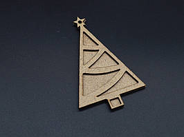 Дерев'яні ялинки для декупажу з накладкою. 10см