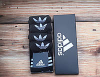 5 пар в коробке, подарочный набор высоких носков ADIDAS 41-45 р.