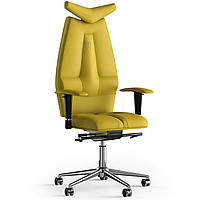 Кресло KULIK SYSTEM JET Экокожа с подголовником без строчки Желтый (3-901-BS-MC-0211) KV, код: 1689677