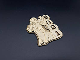 Дерев'яна іграшка під розпис. 2021 рік. 10см